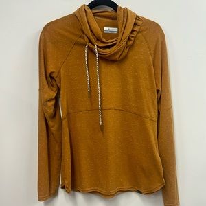 Columbia mustard yellow lightweight long sleeve hooded sweatshirt S